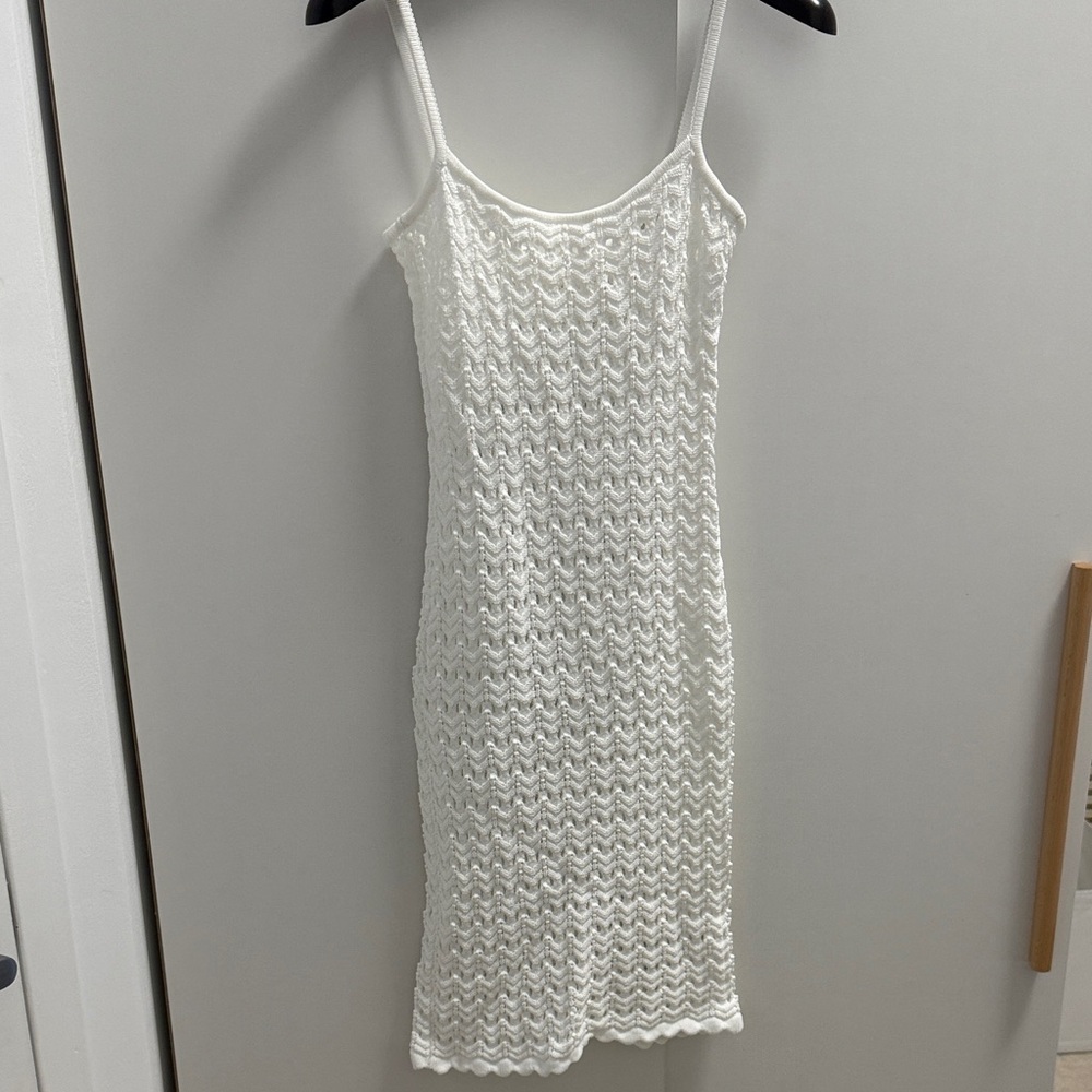 Aqua White Knit Dress